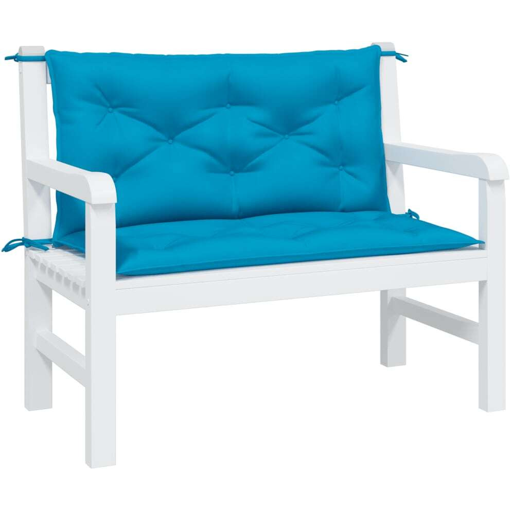 vidaXL Garden Bench Cushions 2 pcs Light Blue 39.4x19.7x2.8 Oxford Fabric