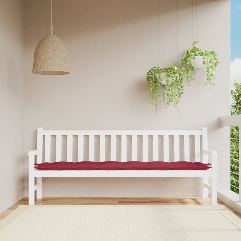 vidaXL Garden Bench Cushion Wine Red 78.7x19.7x2.8 Oxford Fabric