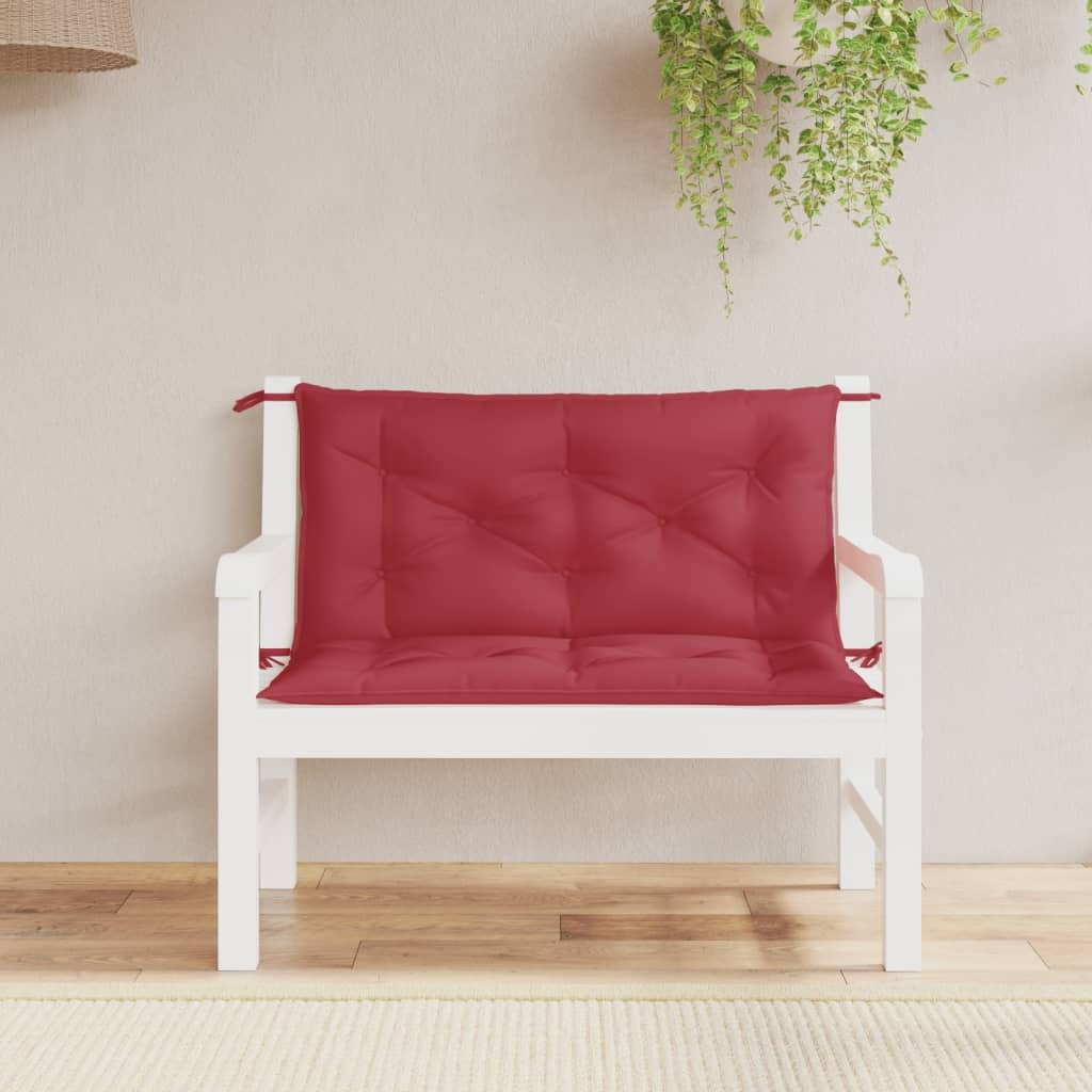 vidaXL Garden Bench Cushions 2 pcs Wine Red 39.4x19.7x2.8 Oxford Fabric