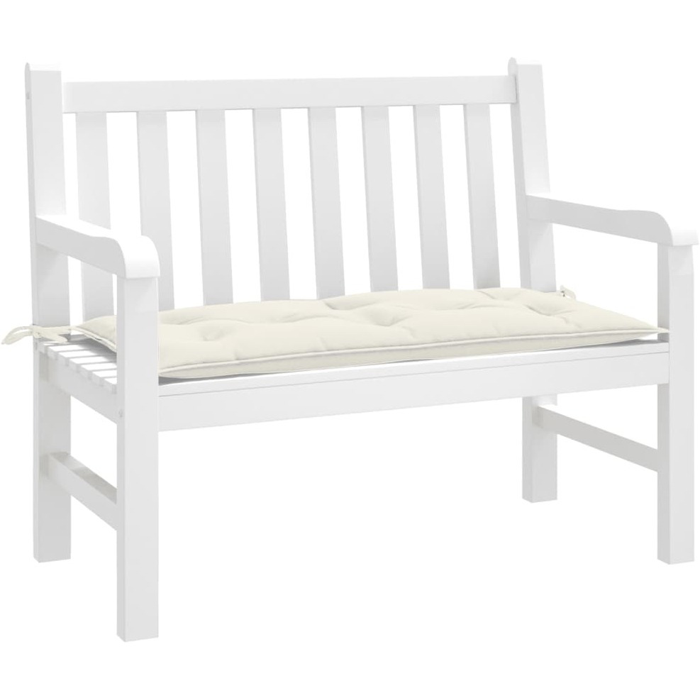 vidaXL Garden Bench Cushion Melange Cream 39.4x19.7x2.8 Fabric