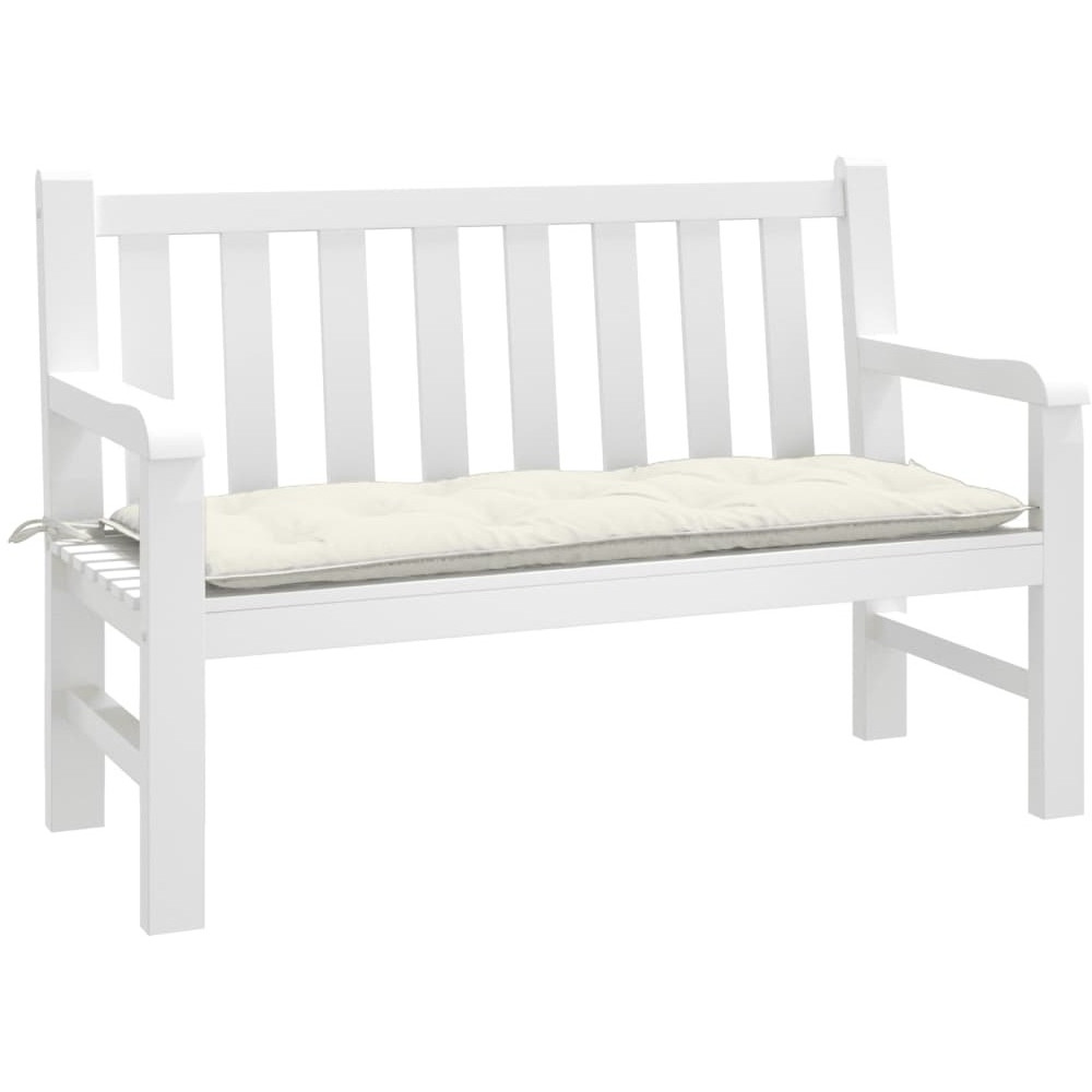 vidaXL Garden Bench Cushion Melange Cream 47.2x19.7x2.8 Fabric