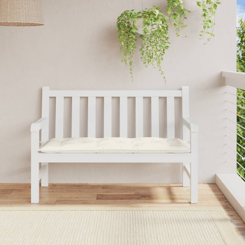 vidaXL Garden Bench Cushion Melange Cream 47.2x19.7x2.8 Fabric