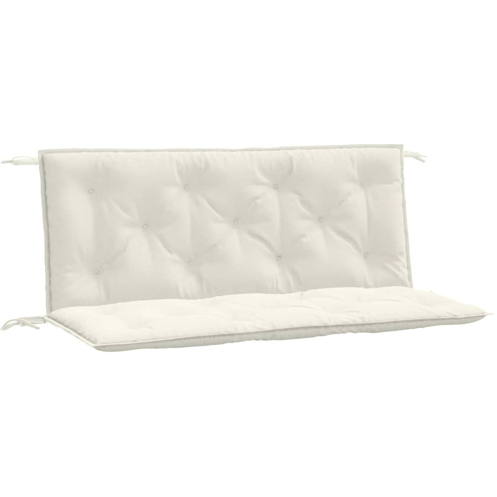 vidaXL Garden Bench Cushions 2 pcs Melange Cream 47.2x19.7x2.8 Fabric