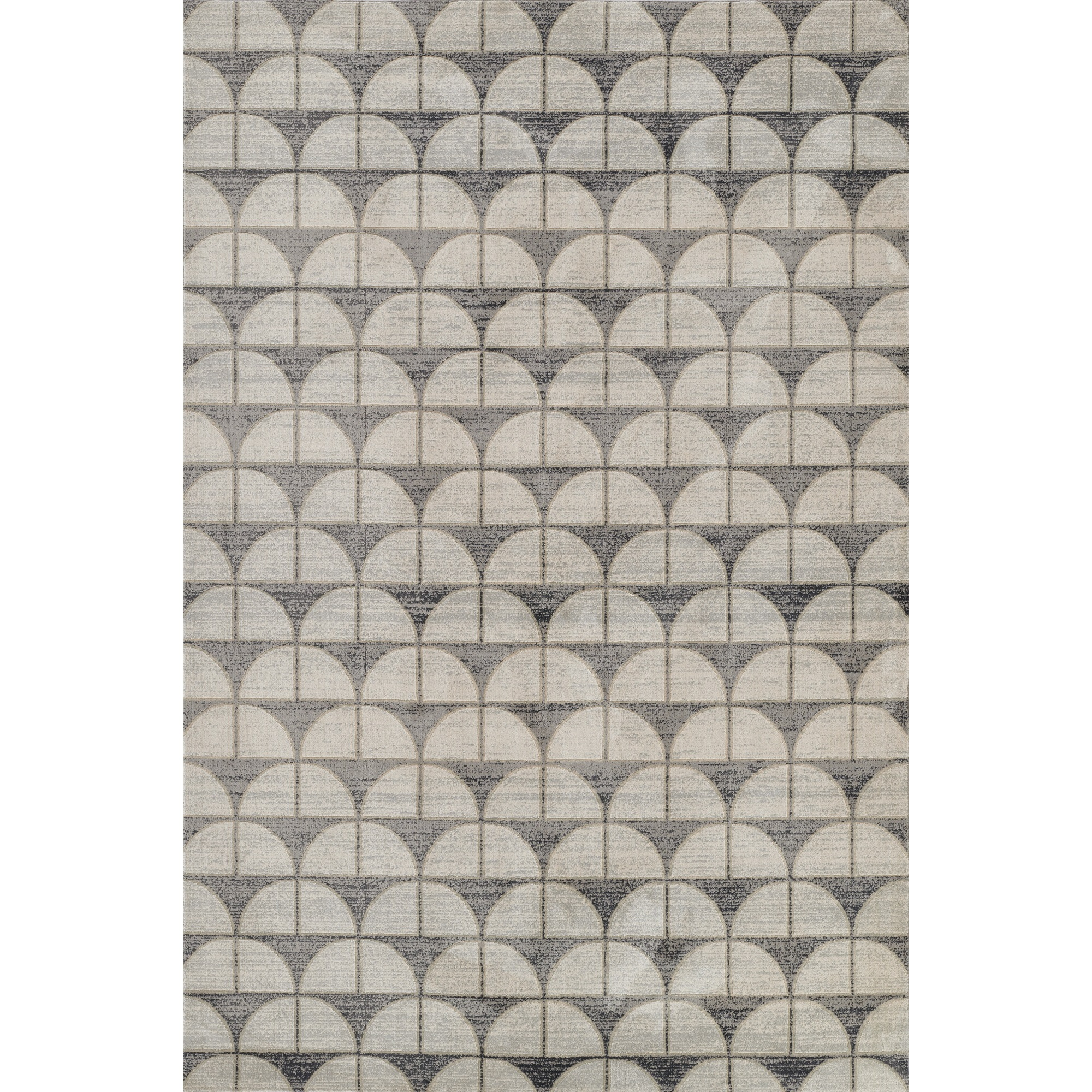 Momeni Edition Geometric Polyester Charcoal Area Rug, 1'10" x 2'10" Sized Rug for Entry Way, Bathroom, and Kitchen