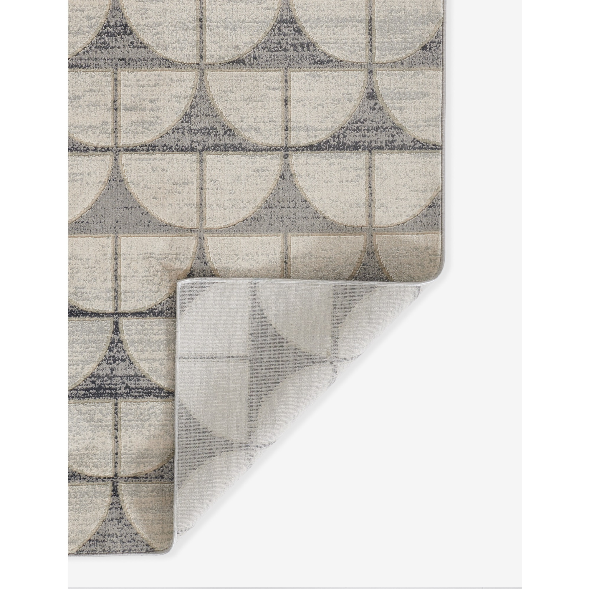 Momeni Edition Geometric Polyester Charcoal Area Rug, 1'10" x 2'10" Sized Rug for Entry Way, Bathroom, and Kitchen