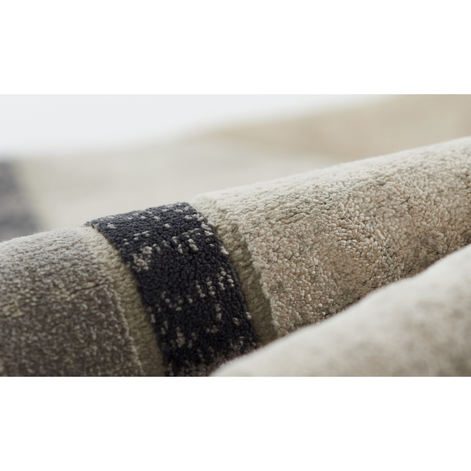 Momeni Edition Geometric Polyester Charcoal Area Rug, 1'10" x 2'10" Sized Rug for Entry Way, Bathroom, and Kitchen
