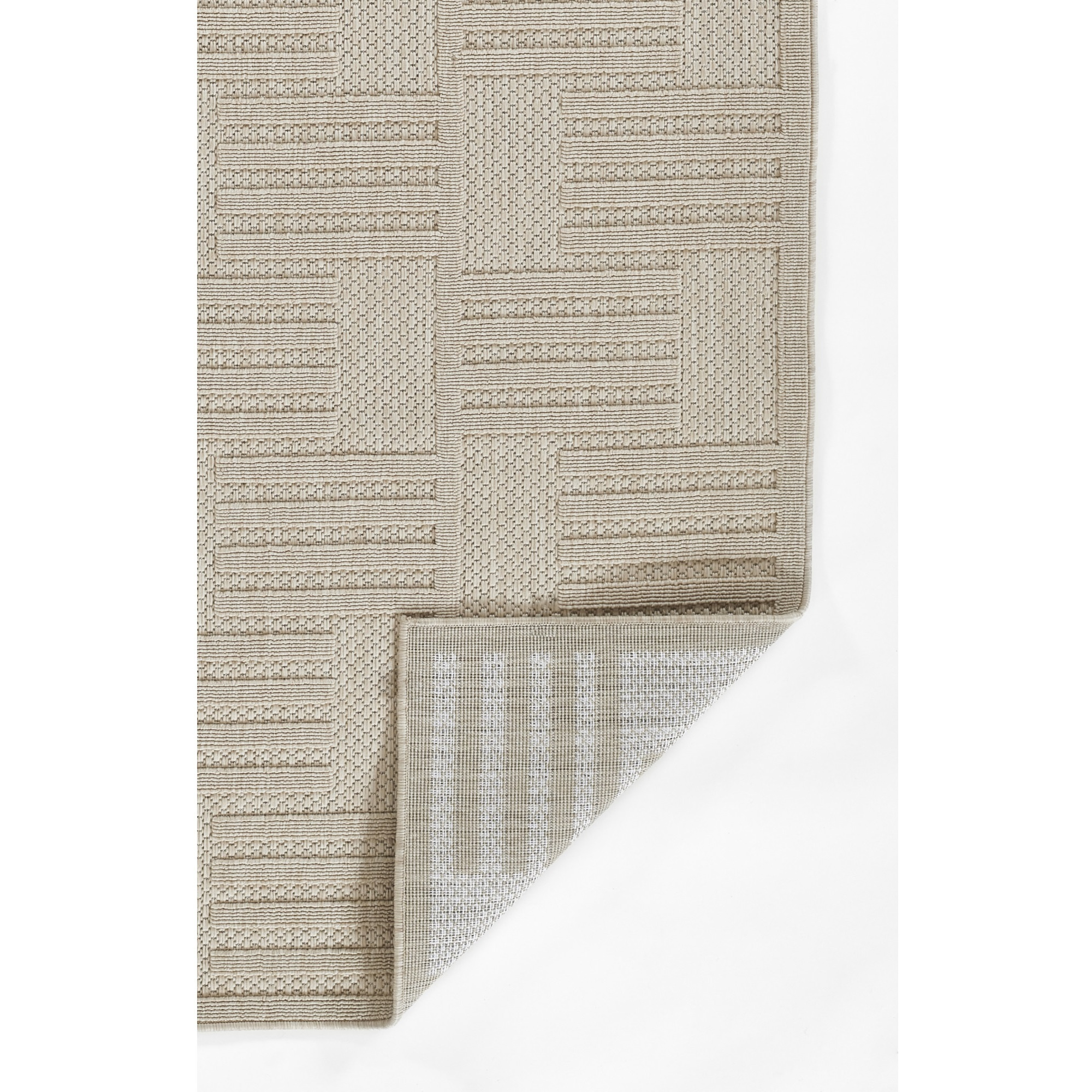 Momeni Vines Collection Indoor and Outdoor Beige Runner Rug, 2'7" x 7'6" Sized Mat for Living Room, Bedroom, Hallways, and Home Office