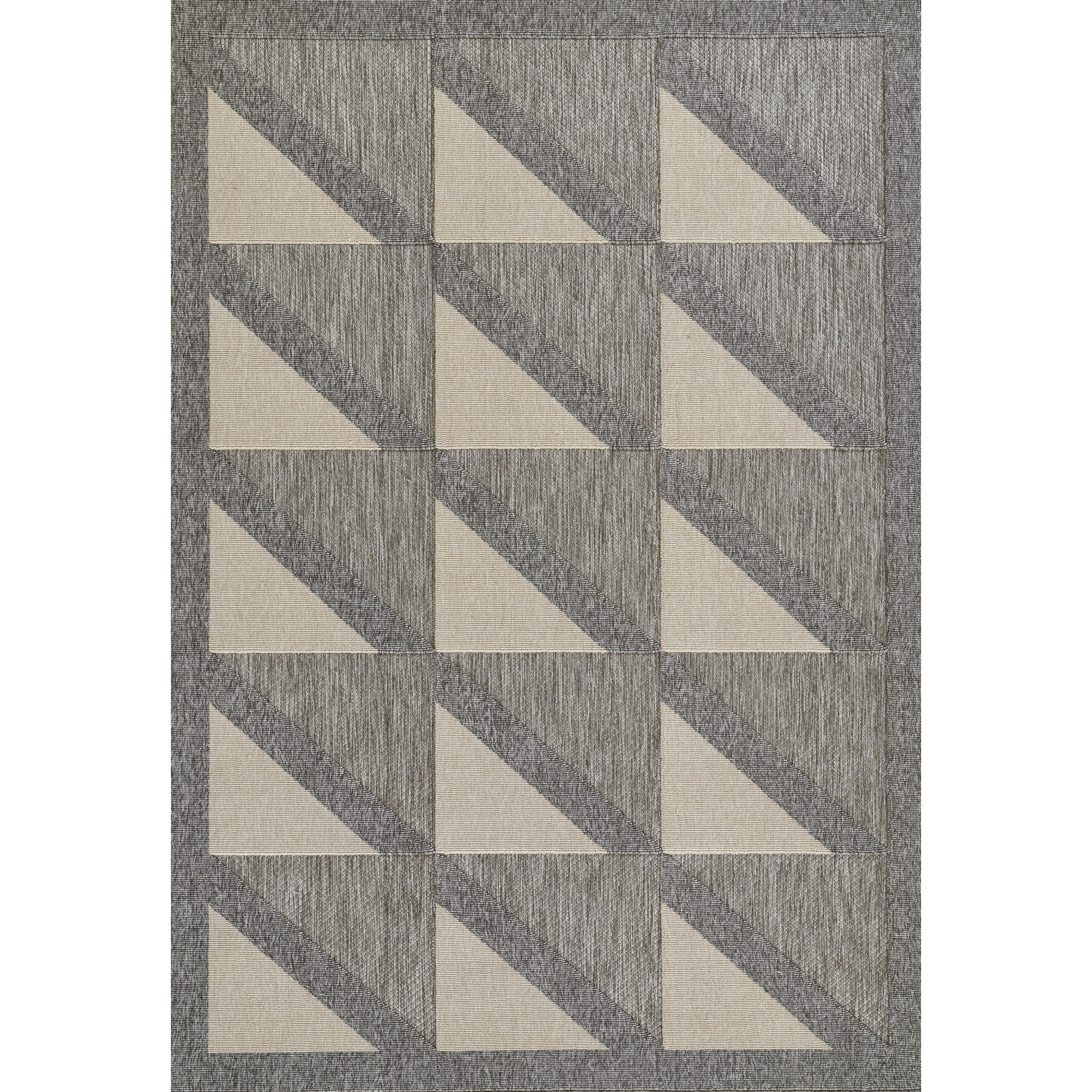 Momeni Vines Collection Indoor and Outdoor Grey Area Runner Rug, 2'7" x 7'6" Sized Mat for Living Room, Bedroom, Hallways, and Home Office