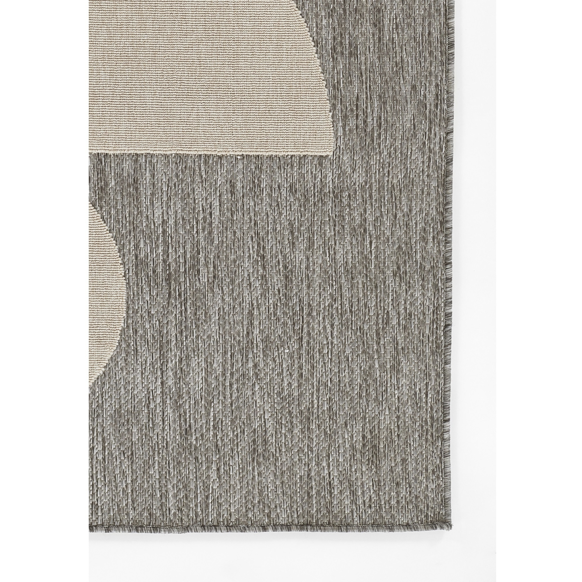 Momeni Vines Collection Indoor and Outdoor Grey Area Rug, 5'3" x 7'6" Sized Mat for Living Room, Bedroom, Hallways, and Home Office