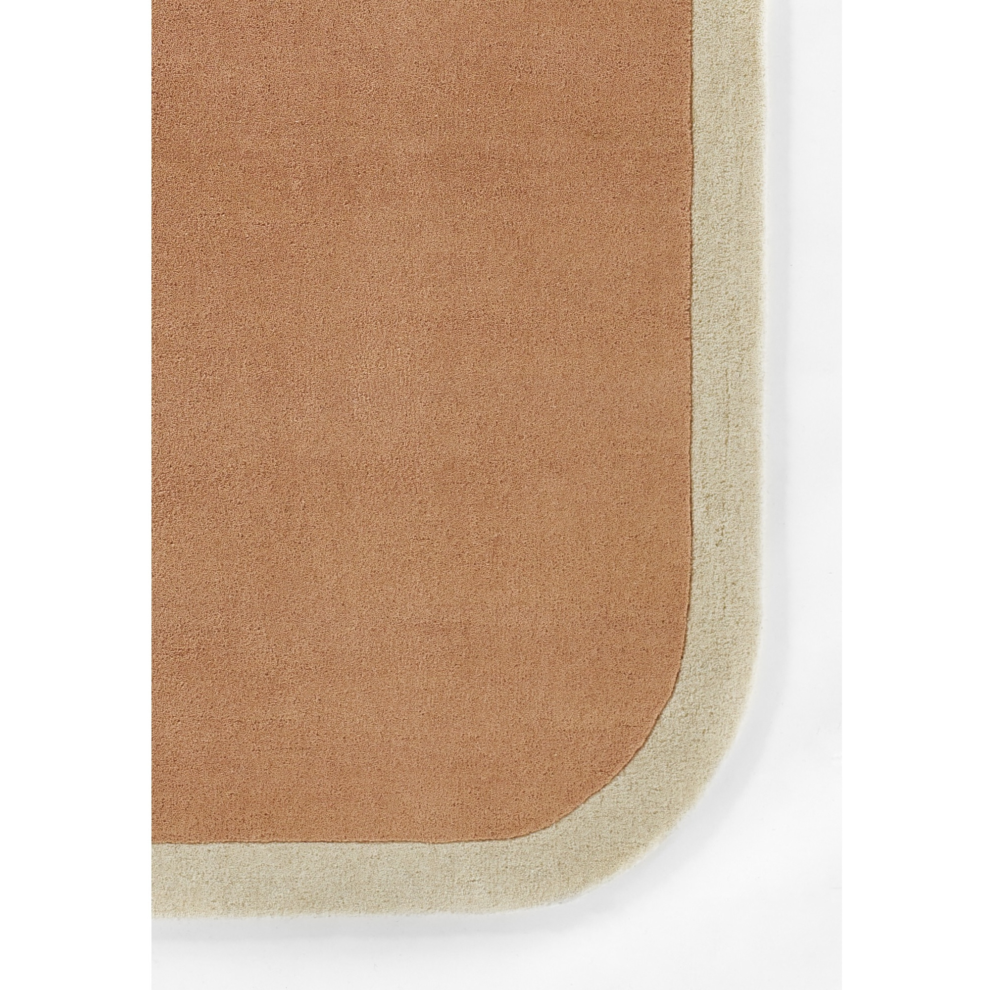 Novogratz by Momeni Tallulah Solid Color Ivory Border Wool Hand Tufted Area Rug, 2'6" X 8' Runner, Pink