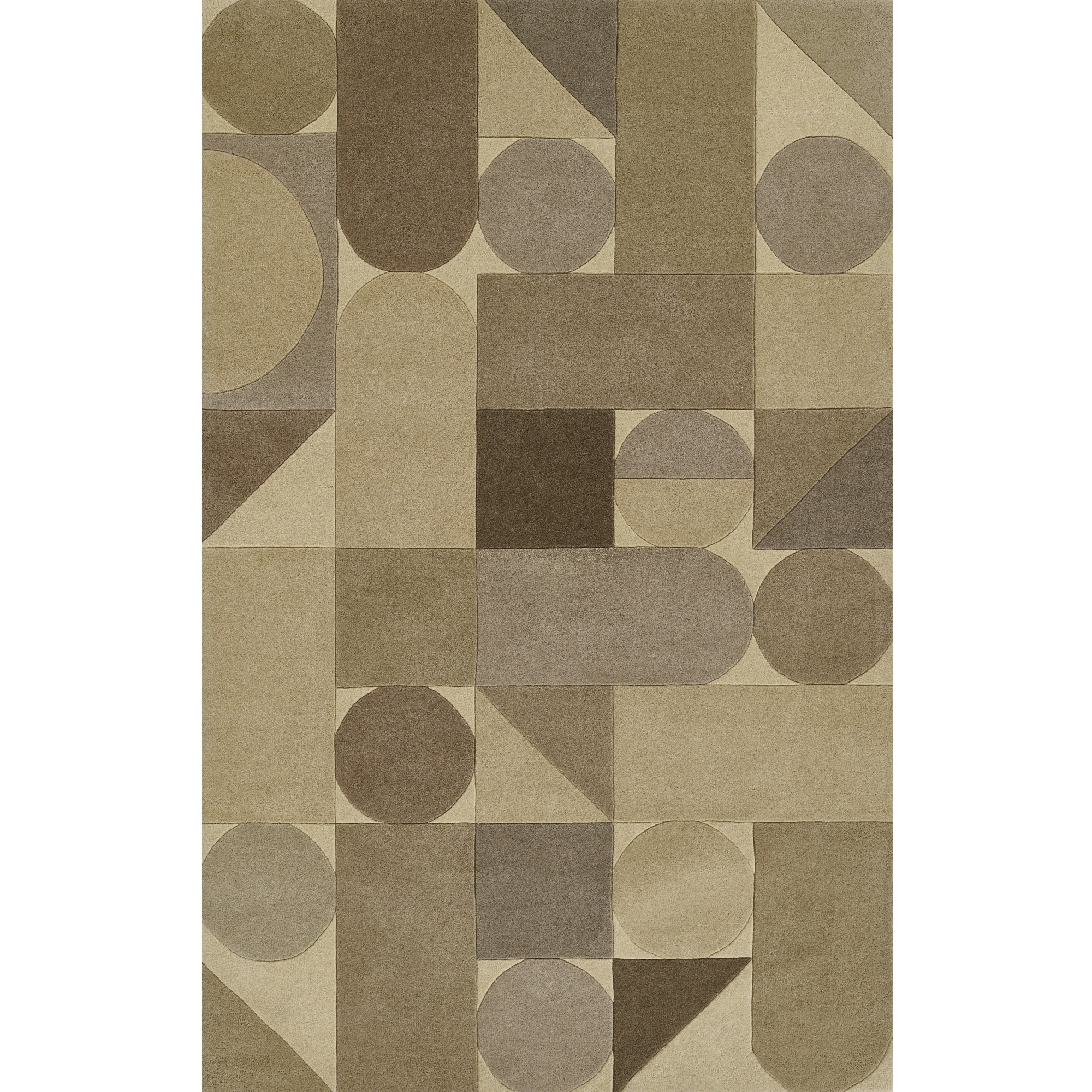 Novogratz Delmar Collection Wool Area Rug, Neutral, 9'0" x 12'0" Size Mat for Living Room, Bedroom, Dining Room, Nursery, Hallways, and Home Office