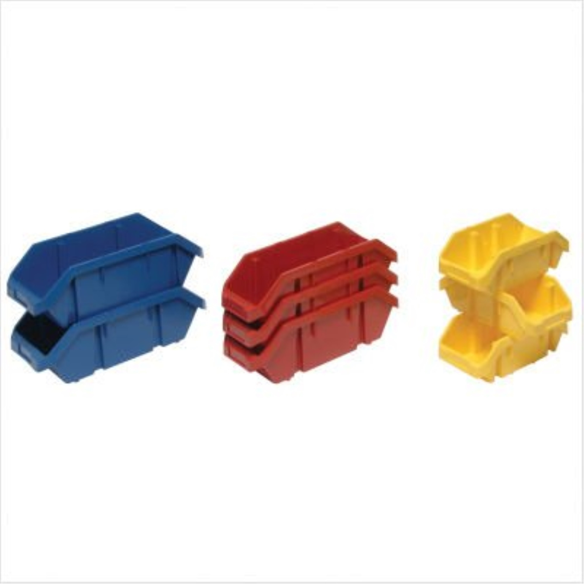 QuickPick Bin, 9-1/2W x 6-5/8D x 5H, allows double sided access to stored items, heavy-duty polypropylene, blue, Made in USA