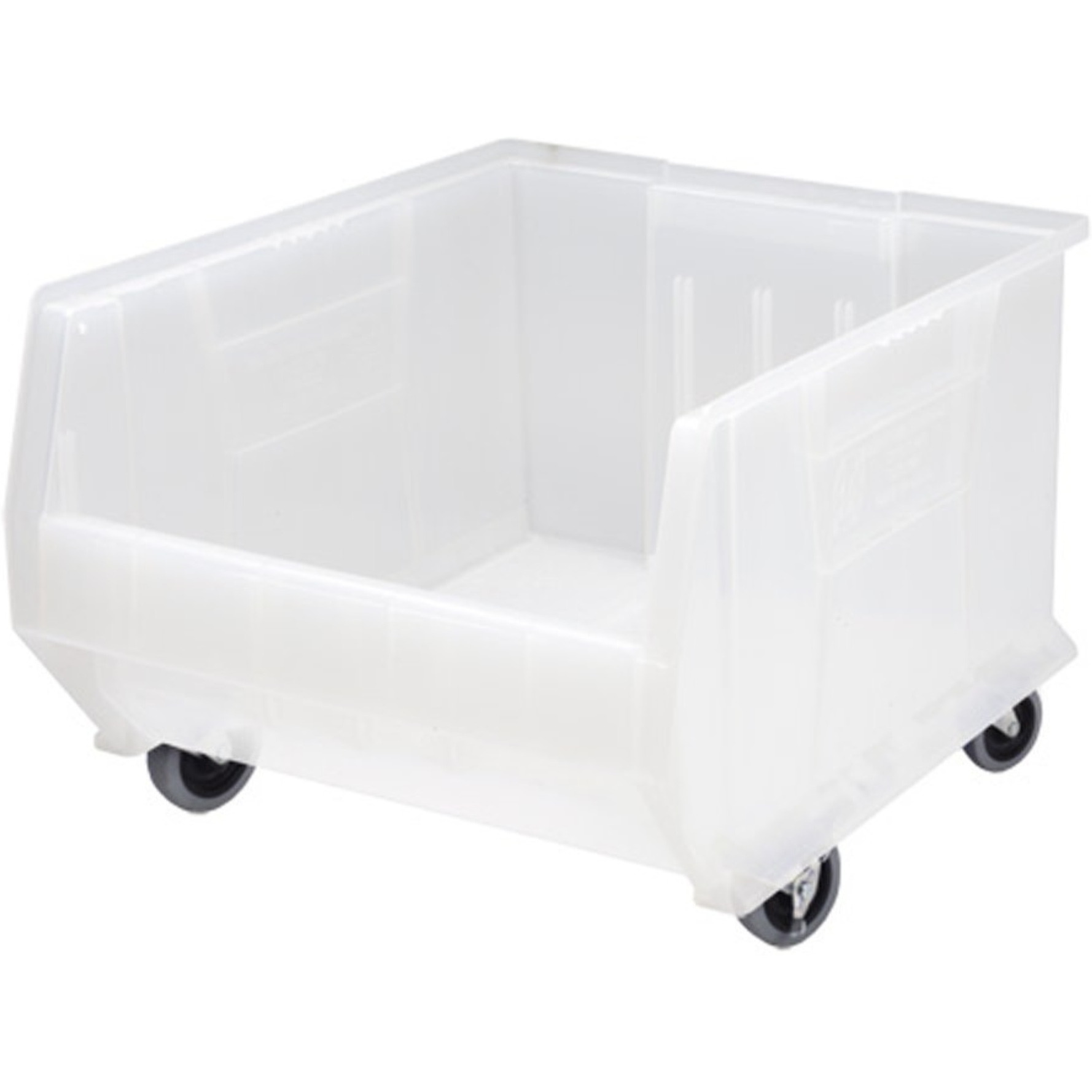 Hulk 24 Container, mobile, 23-7/8L x 18-1/4W x 15H, stackable, polypropylene, clear, Made in USA