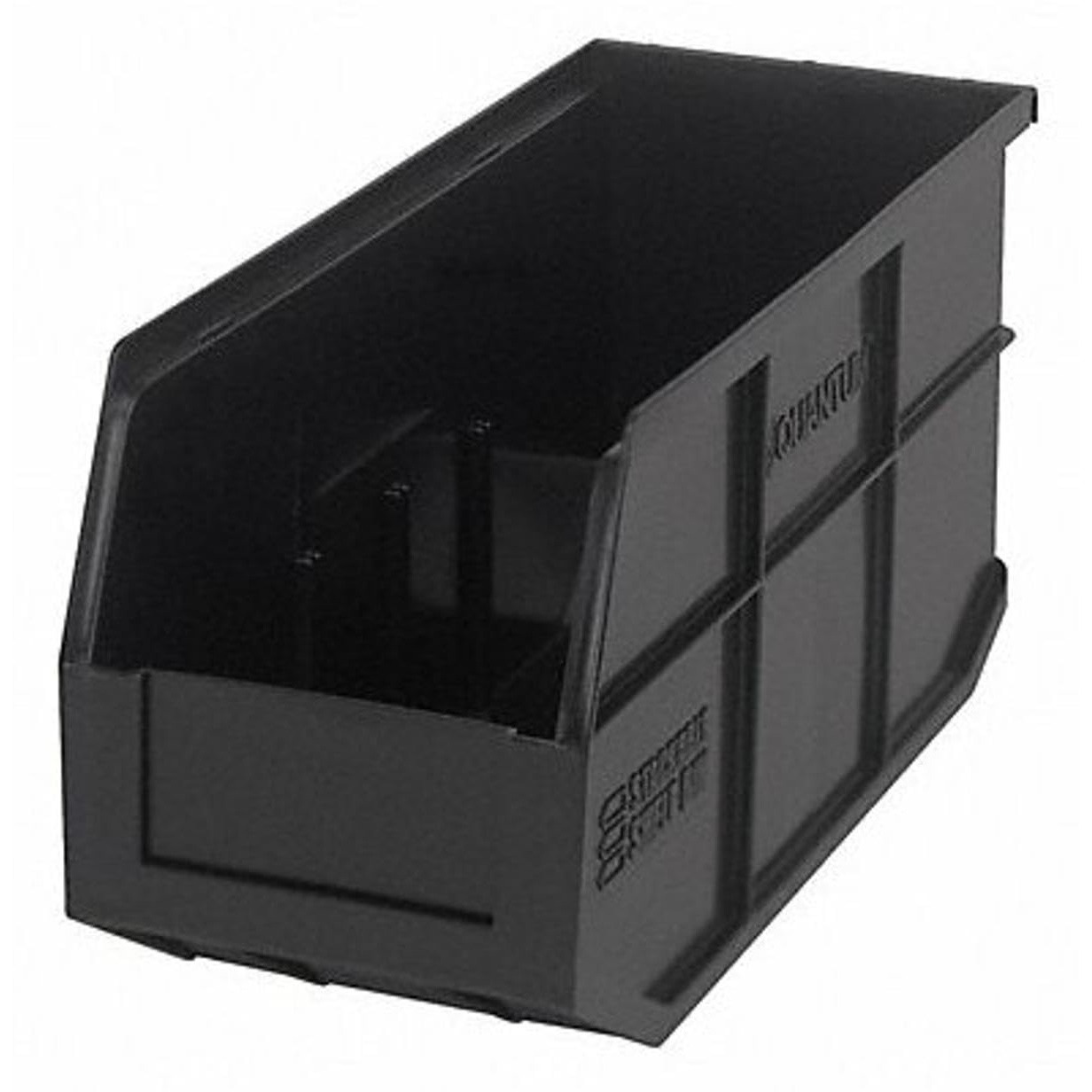 Stackable Shelf Bin, 14W x 6D x 7H, autoclavable up to 250F, polypropylene, black, made in USA