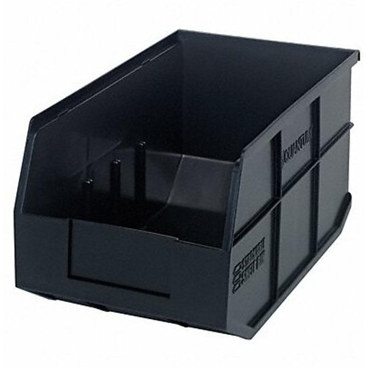 Stackable Shelf Bin, 14W x 8-1/4D x 7H, autoclavable up to 250F, polypropylene, black, made in USA