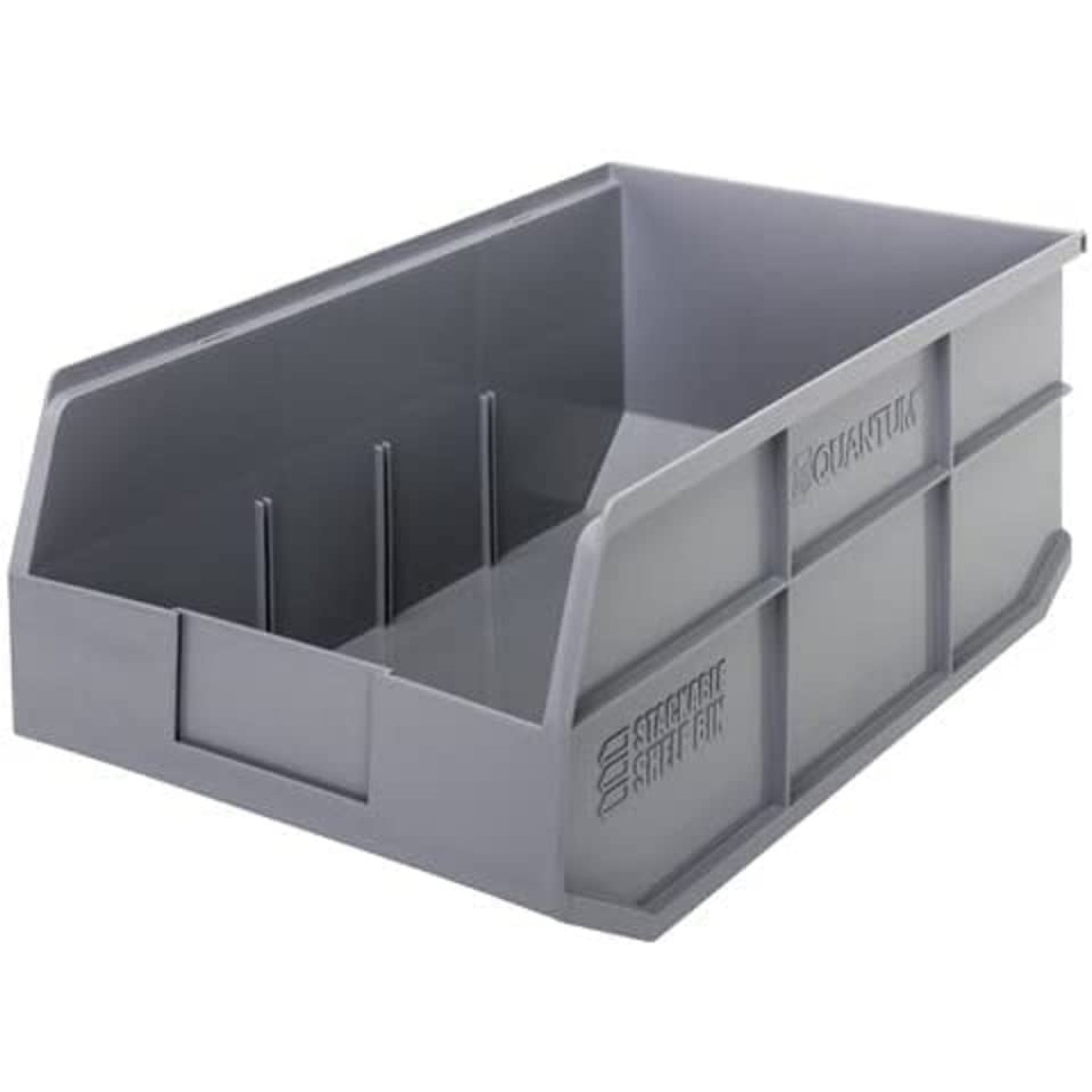 Stackable Shelf Bin, 18W x 11D x 7H, autoclavable up to 250F, polypropylene, blue, made in USA