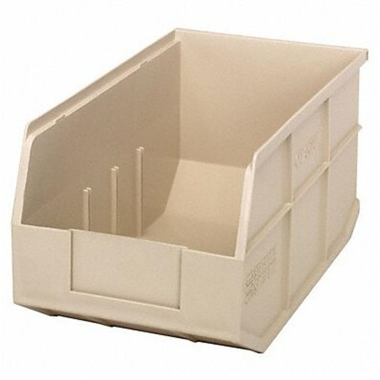 Stackable Shelf Bin, 14W x 8-1/4D x 7H, autoclavable up to 250F, polypropylene, ivory, made in USA