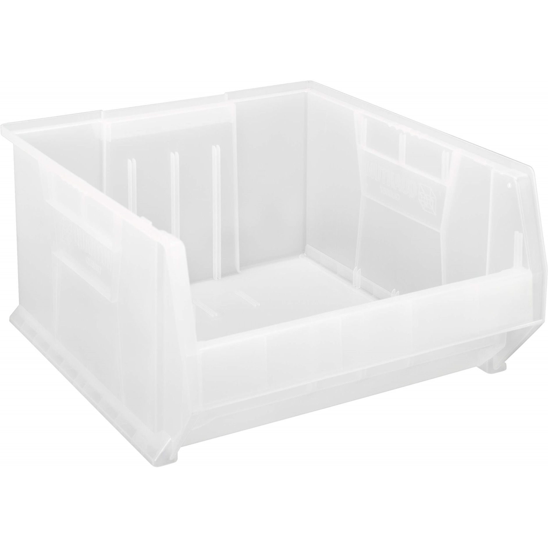 Hulk 24 Container, 23-7/8L x 22-1/2W x 12H, stackable, polypropylene, clear, Made in USA