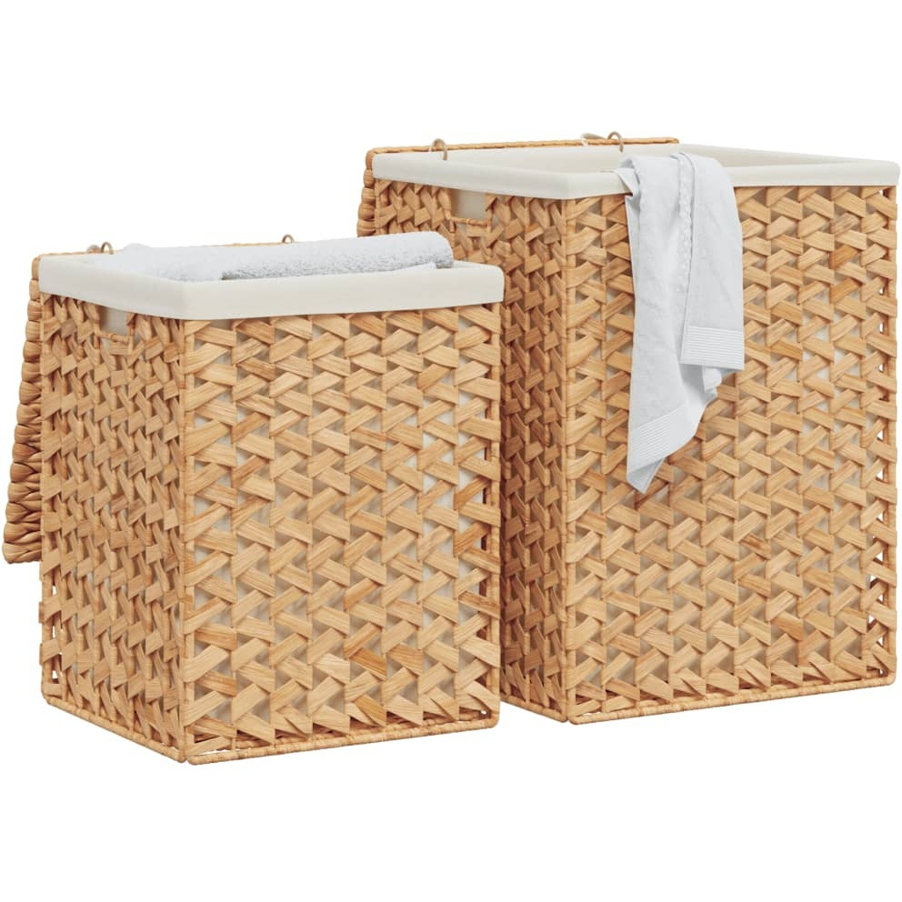 vidaXL Laundry Baskets 2 pcs Water Hyacinth