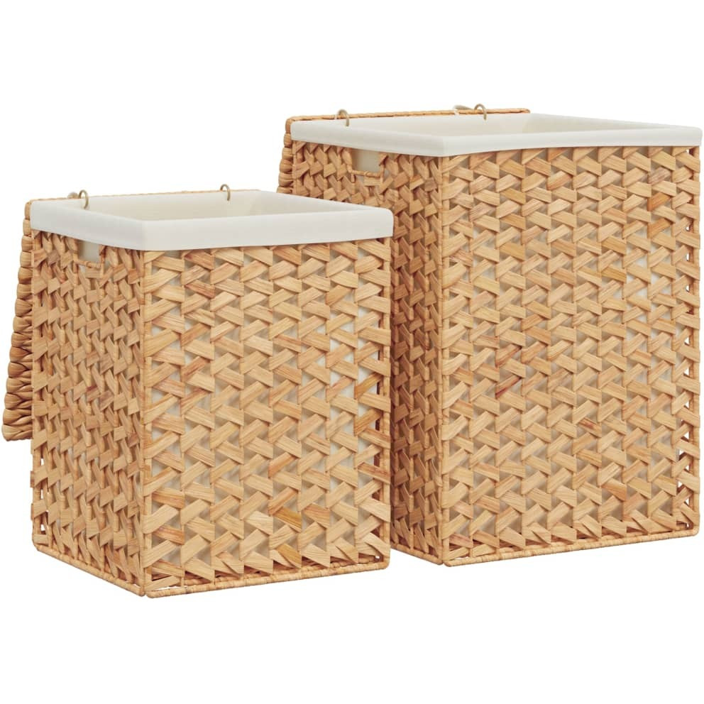vidaXL Laundry Baskets 2 pcs Water Hyacinth