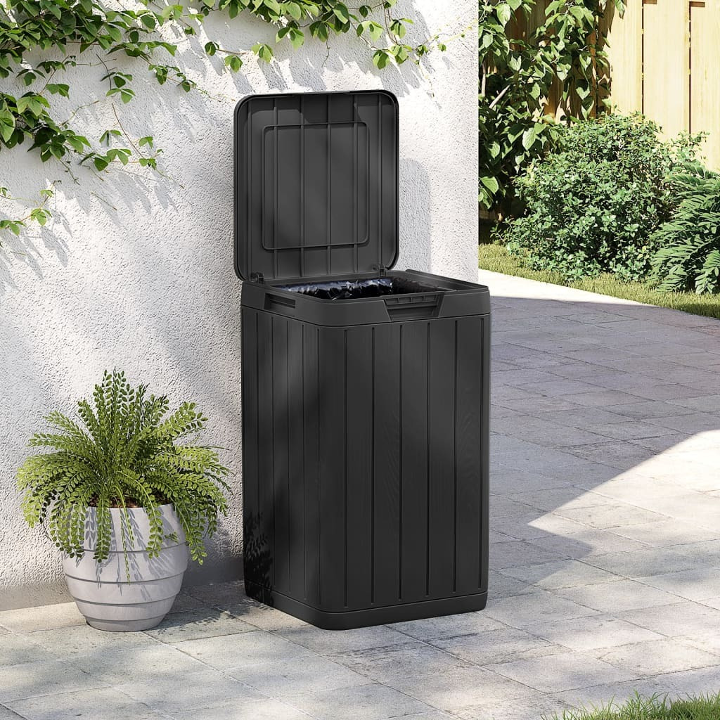 vidaXL Outdoor Garbage Bin Anthracite 15x15x25.6 PP