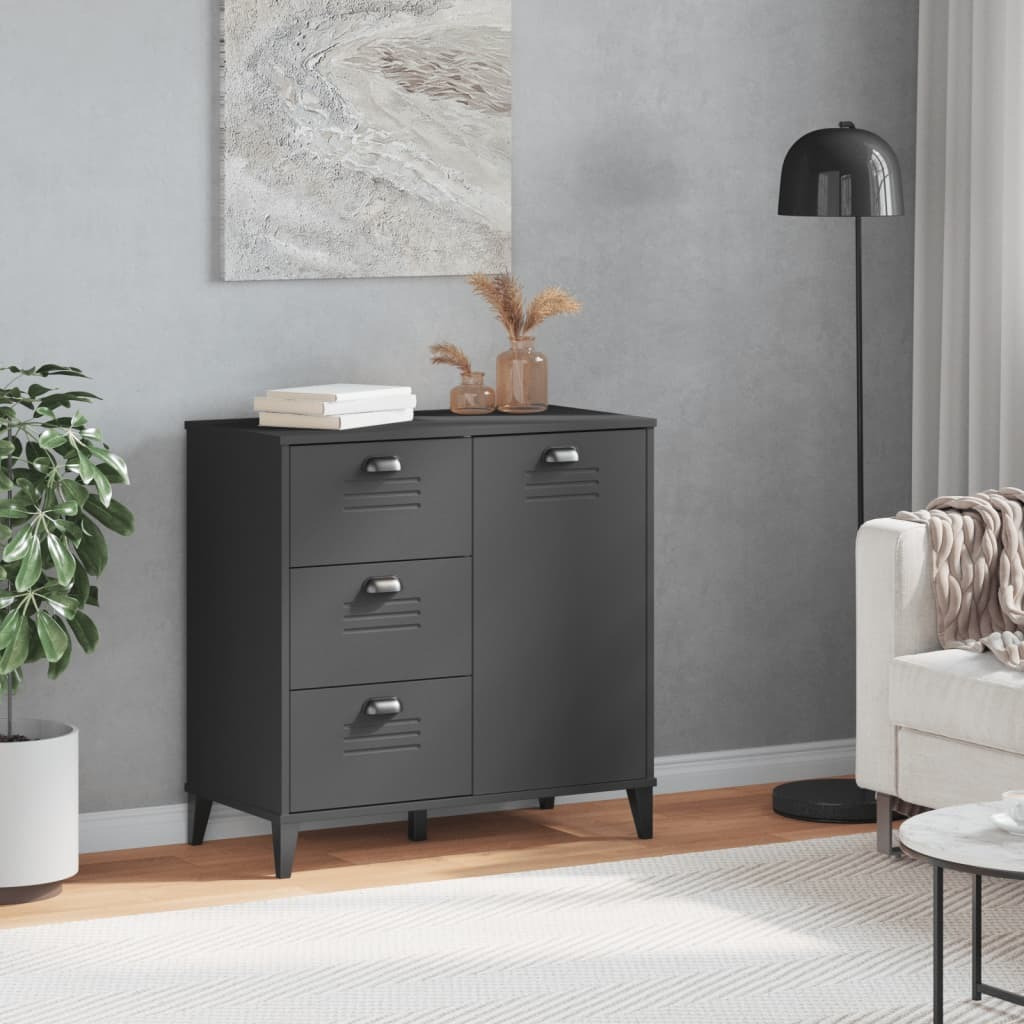 vidaXL Sideboard VIKEN Anthracite Gray 31.5x15.7x31.5 Engineered Wood