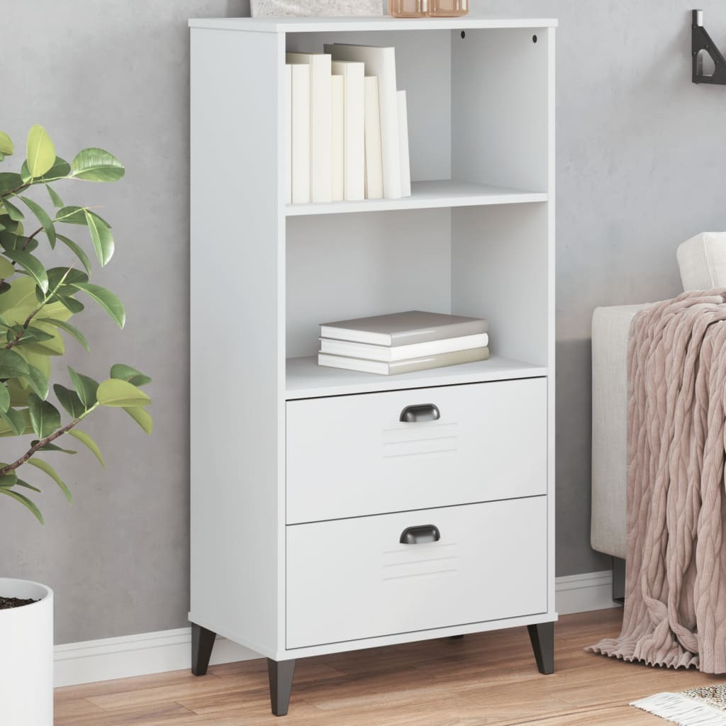 vidaXL Bookcase VIKEN White 23.6x13.8x48.4 Engineered Wood