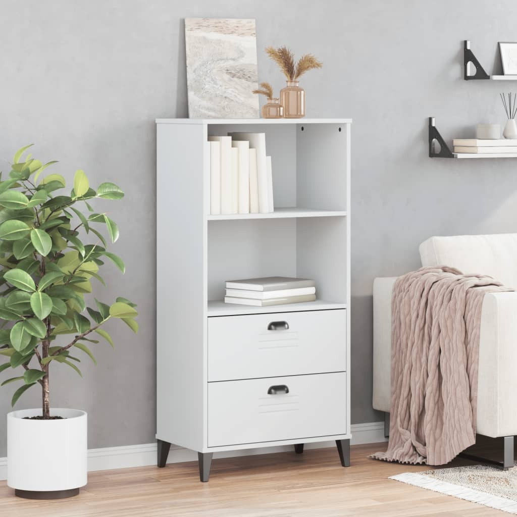 vidaXL Bookcase VIKEN White 23.6x13.8x48.4 Engineered Wood