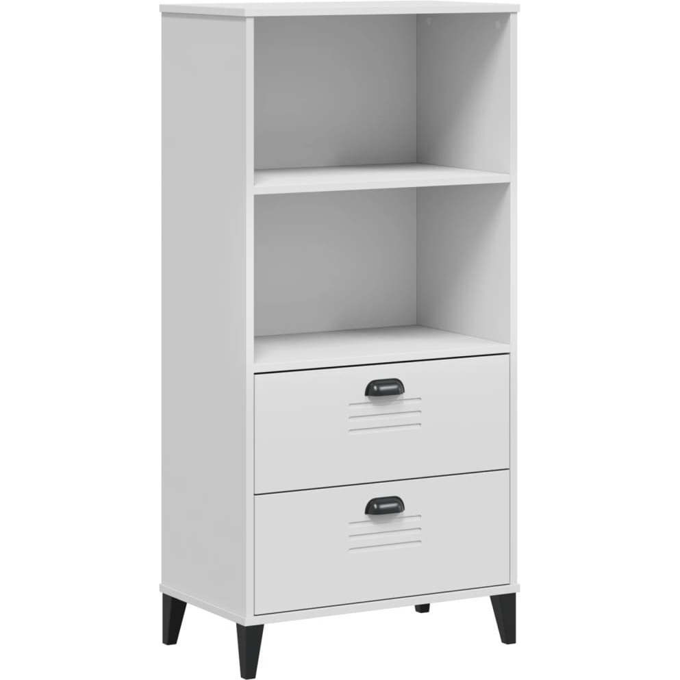 vidaXL Bookcase VIKEN White 23.6x13.8x48.4 Engineered Wood