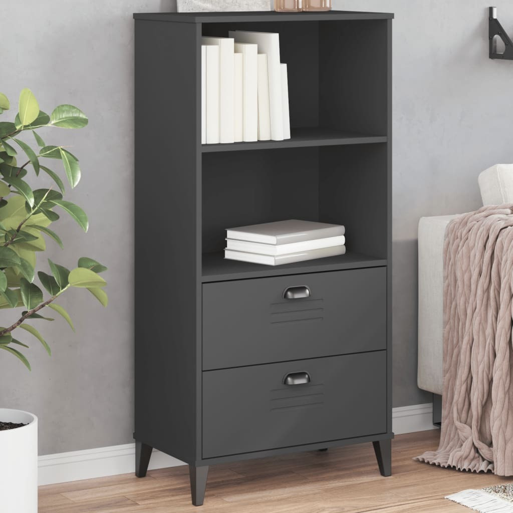 vidaXL Bookcase VIKEN Anthracite Gray 23.6x13.8x48.4 Engineered Wood