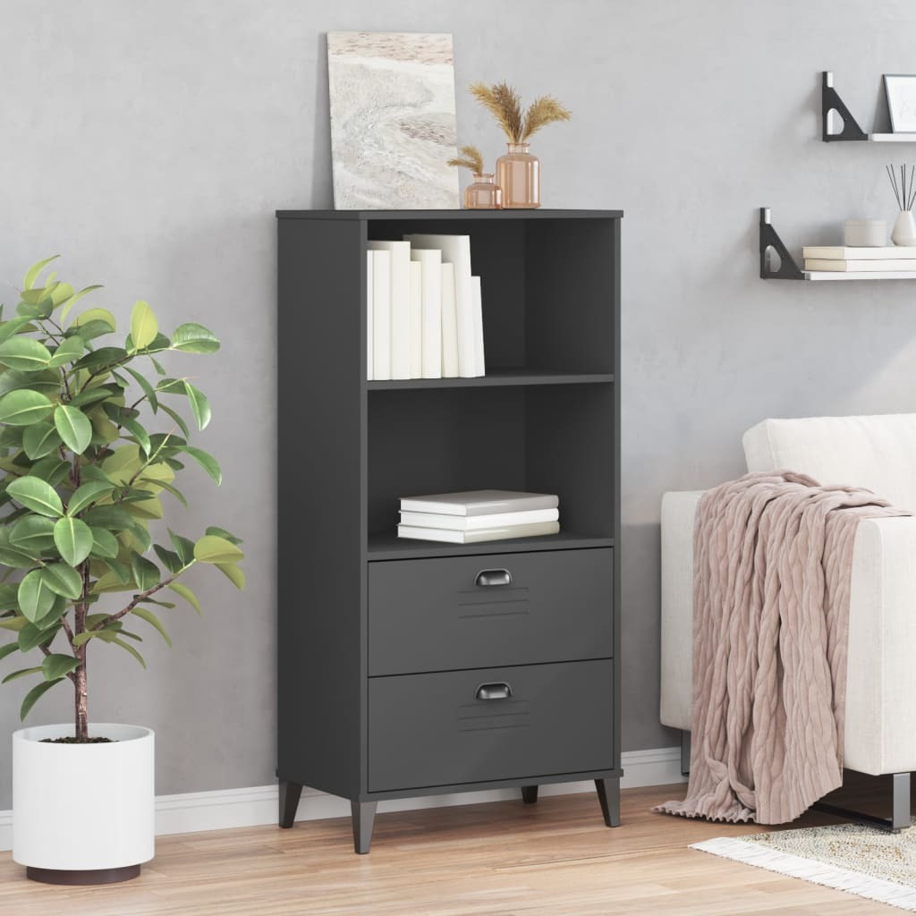 vidaXL Bookcase VIKEN Anthracite Gray 23.6x13.8x48.4 Engineered Wood