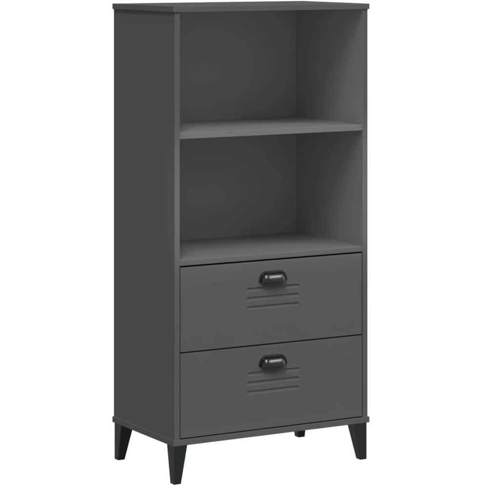 vidaXL Bookcase VIKEN Anthracite Gray 23.6x13.8x48.4 Engineered Wood