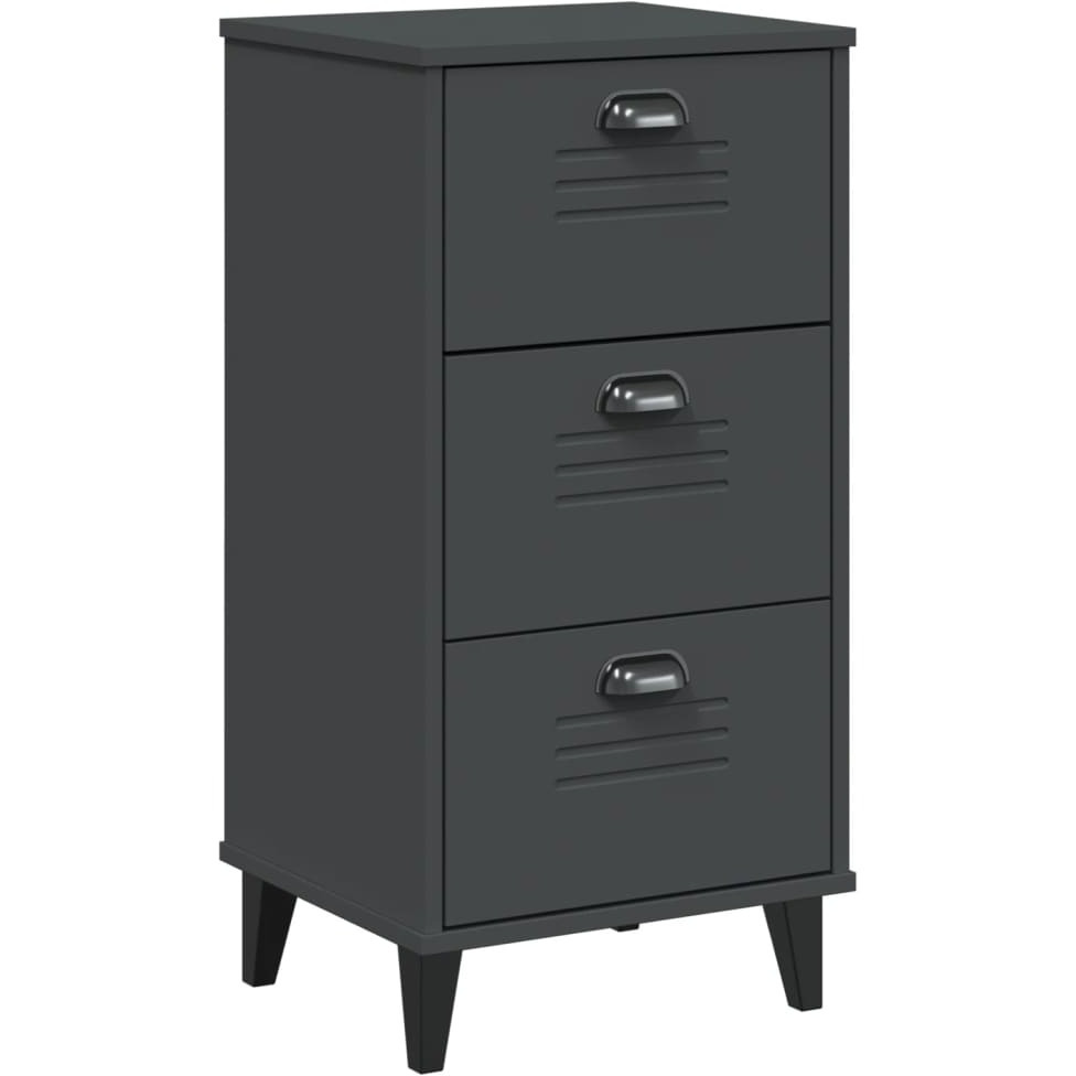 vidaXL Bedside Cabinet VIKEN Anthracite Gray Engineered Wood
