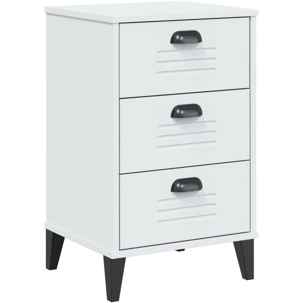 vidaXL Bedside Cabinet VIKEN White Engineered Wood