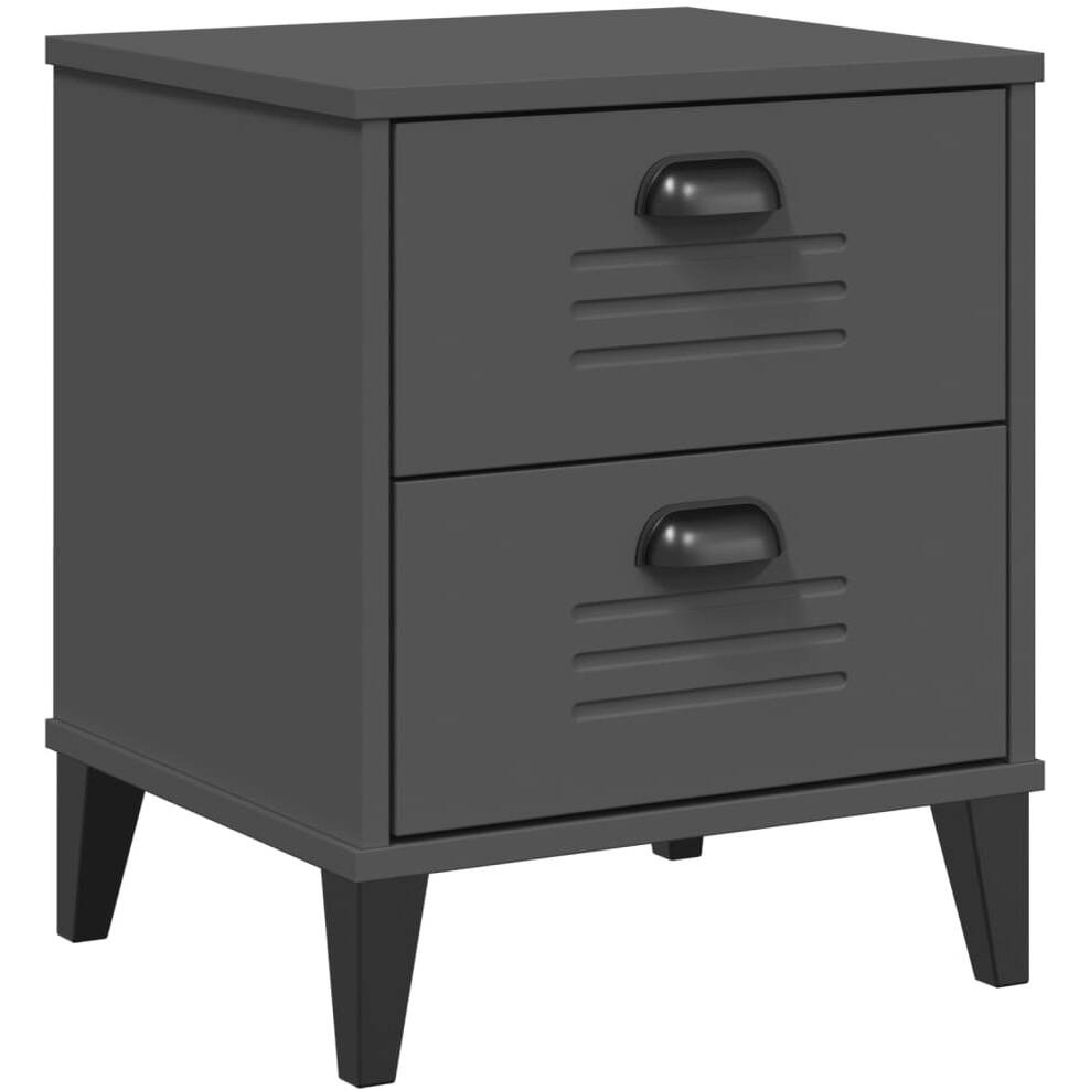 vidaXL Bedside Cabinet VIKEN Anthracite Gray Engineered Wood