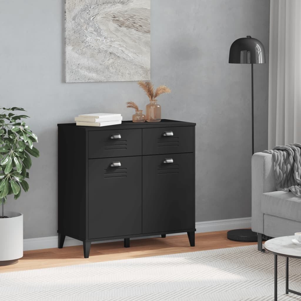 vidaXL Sideboard VIKEN Black 31.5x15.7x31.5 Engineered Wood