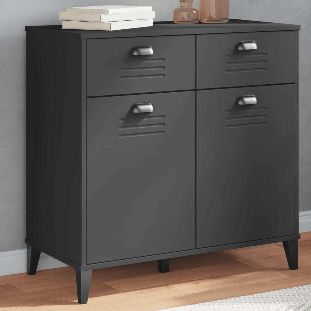 vidaXL Sideboard VIKEN Anthracite Gray 31.5x15.7x31.5 Engineered Wood