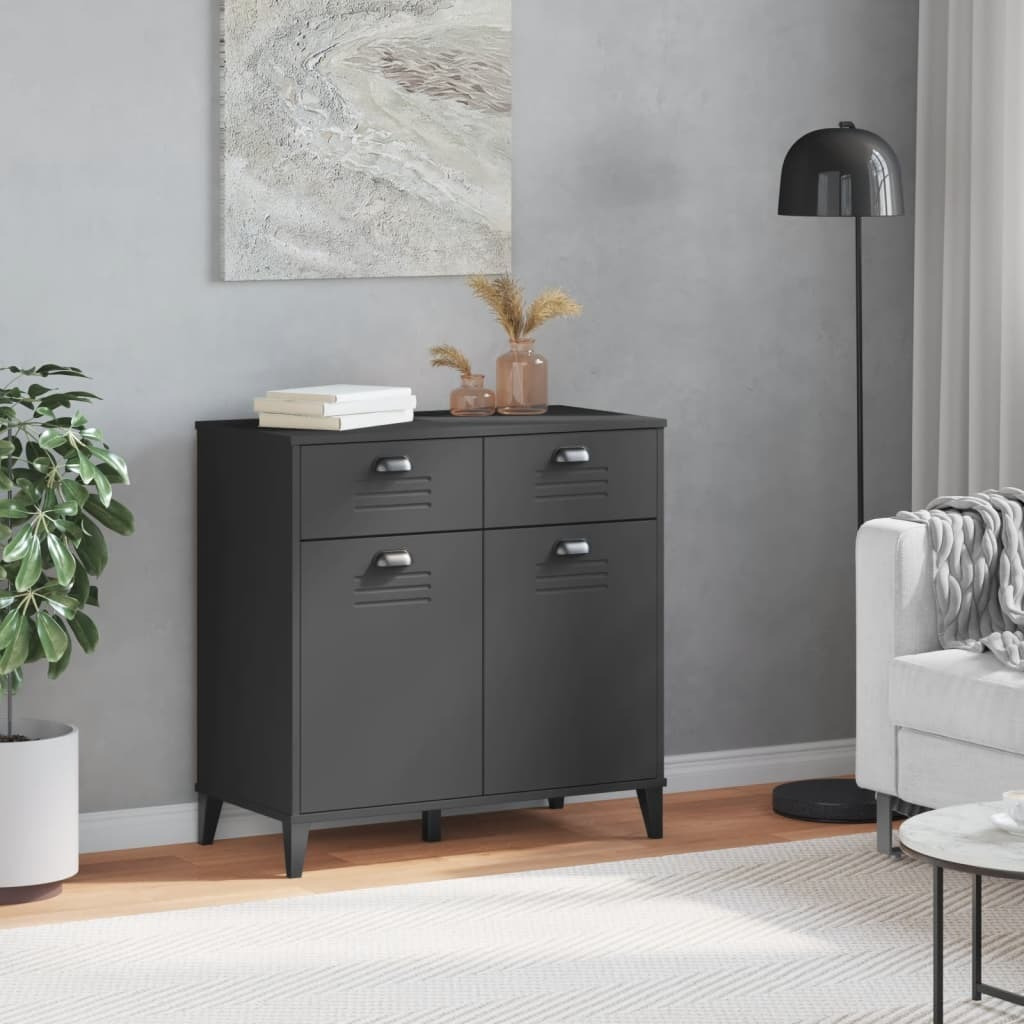 vidaXL Sideboard VIKEN Anthracite Gray 31.5x15.7x31.5 Engineered Wood