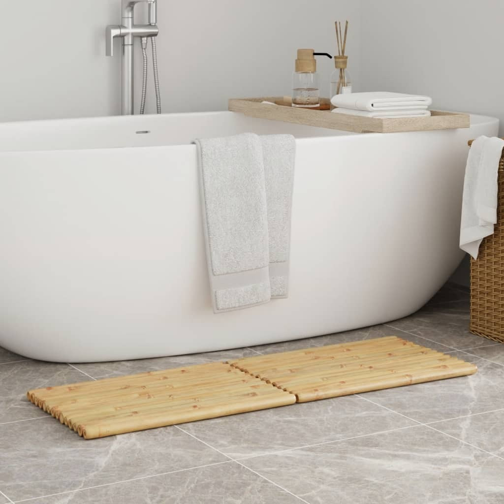vidaXL Bath Mats 2 pcs 19.7x13.8 Bamboo