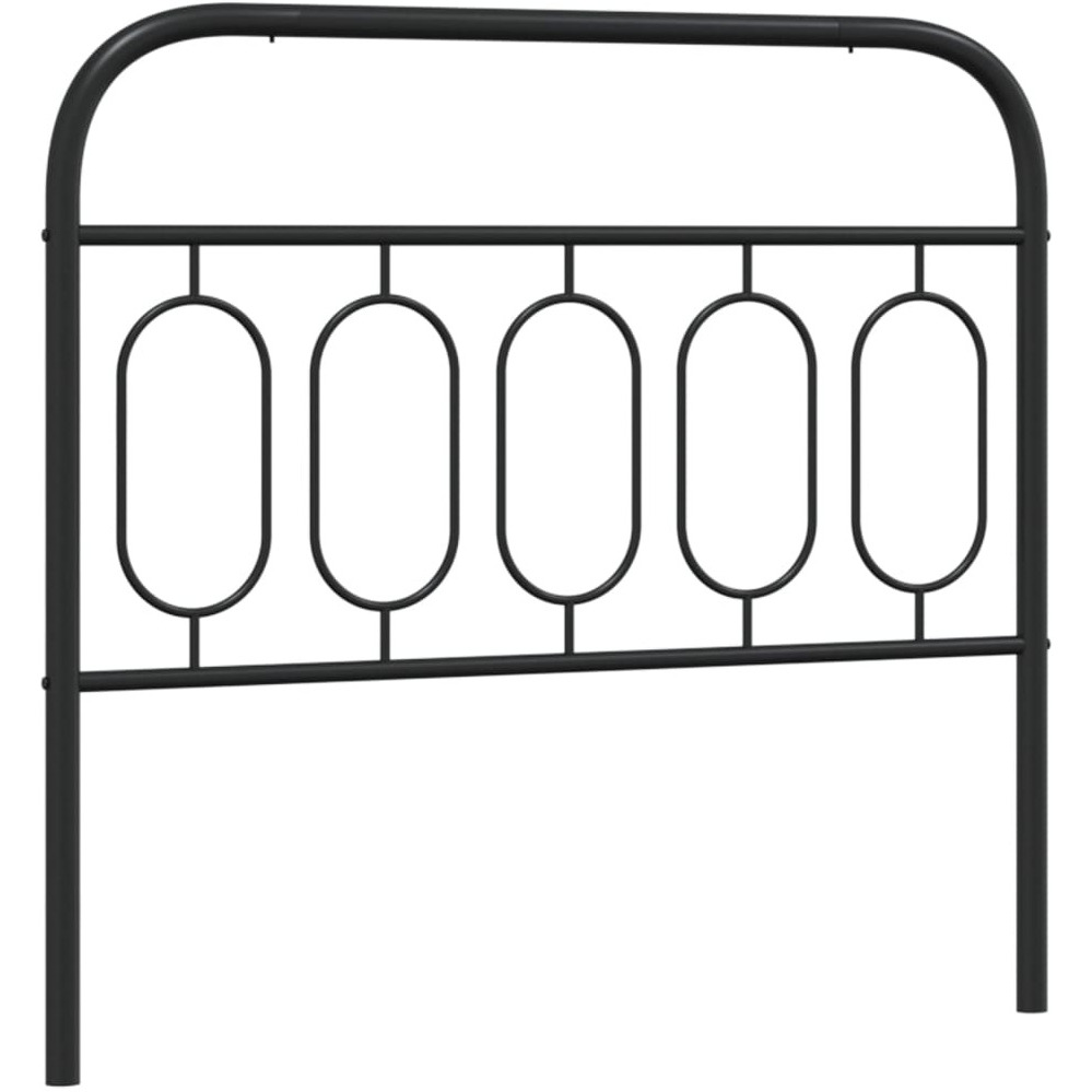 vidaXL Metal Headboard Black 39.4