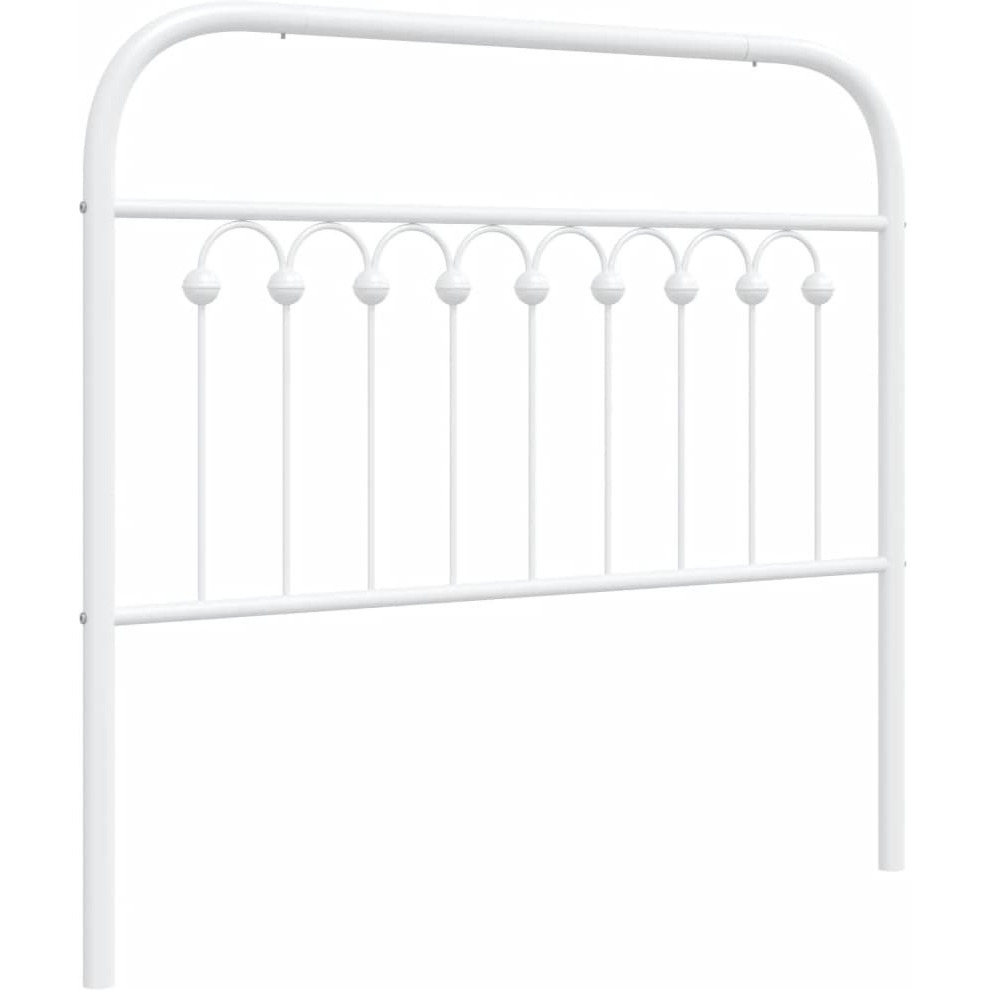 vidaXL Metal Headboard White 39.4