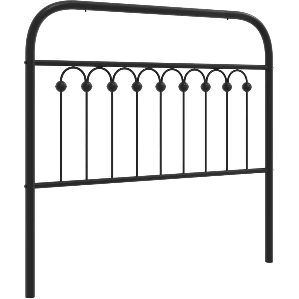 vidaXL Metal Headboard Black 39.4