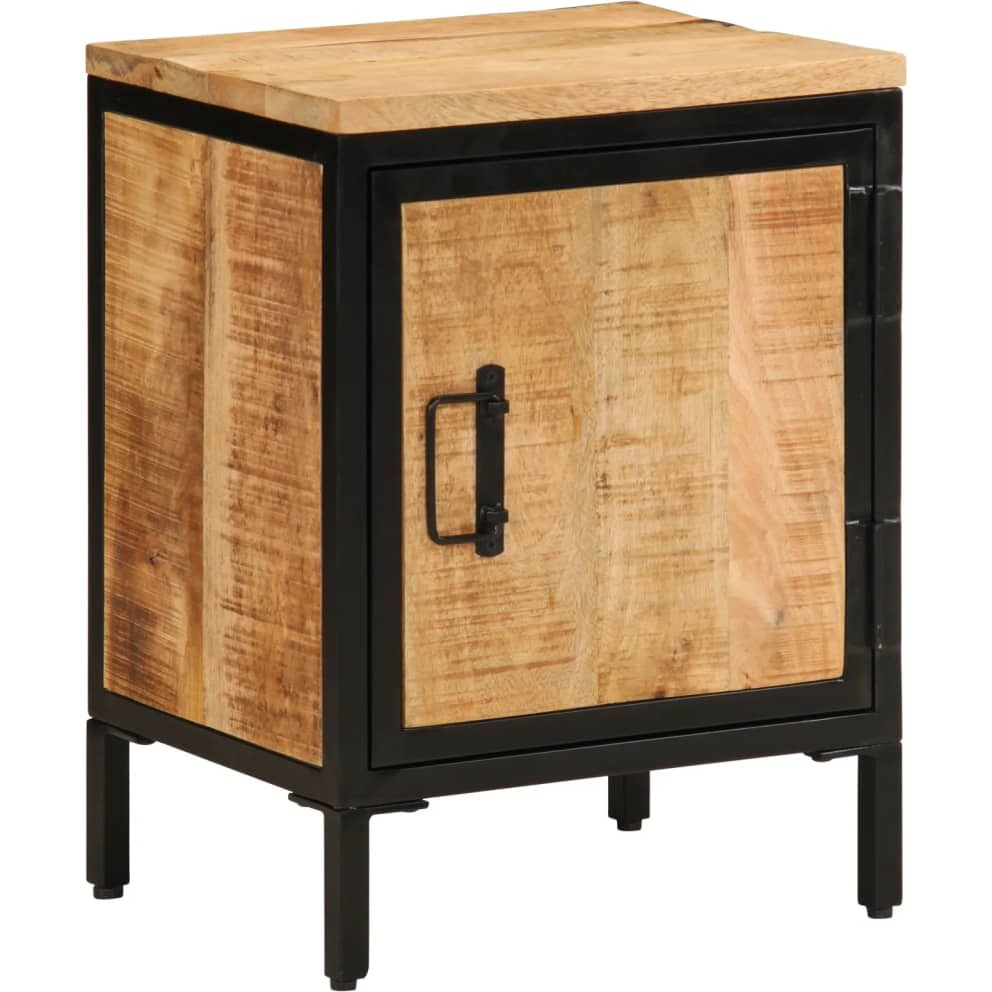 vidaXL Bed Cabinet 15.7x11.8x20.7 Solid Rough Wood Mango