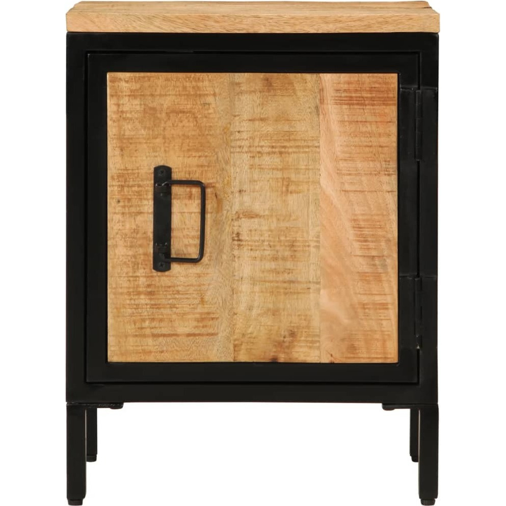 vidaXL Bed Cabinet 15.7x11.8x20.7 Solid Rough Wood Mango