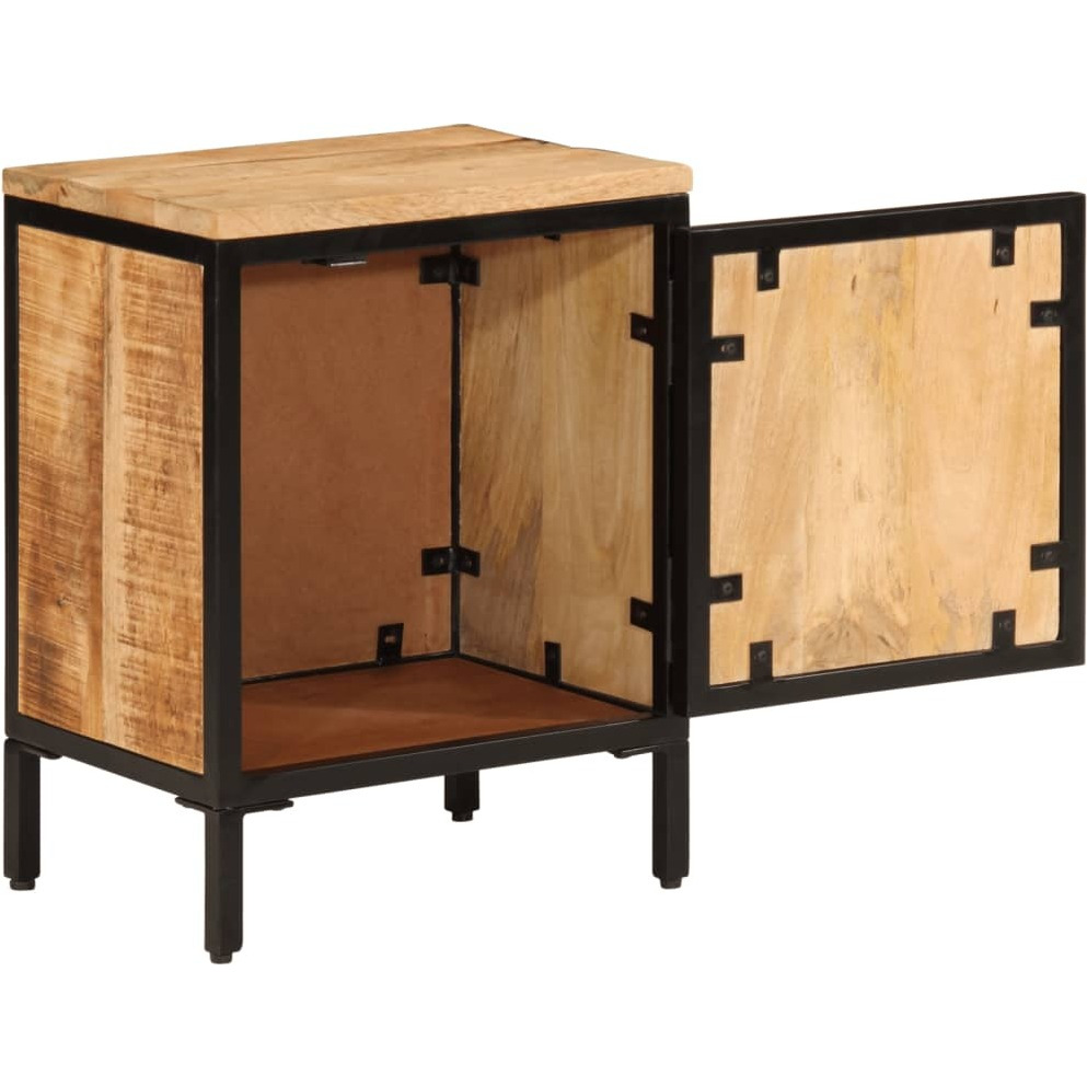 vidaXL Bed Cabinet 15.7x11.8x20.7 Solid Rough Wood Mango