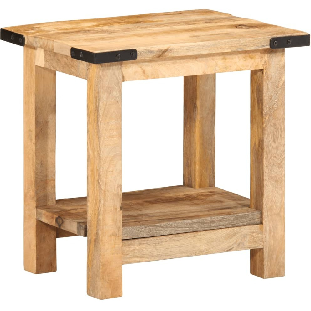 vidaXL Side Table 15.7x11.8x15.7 Solid Rough Wood Mango