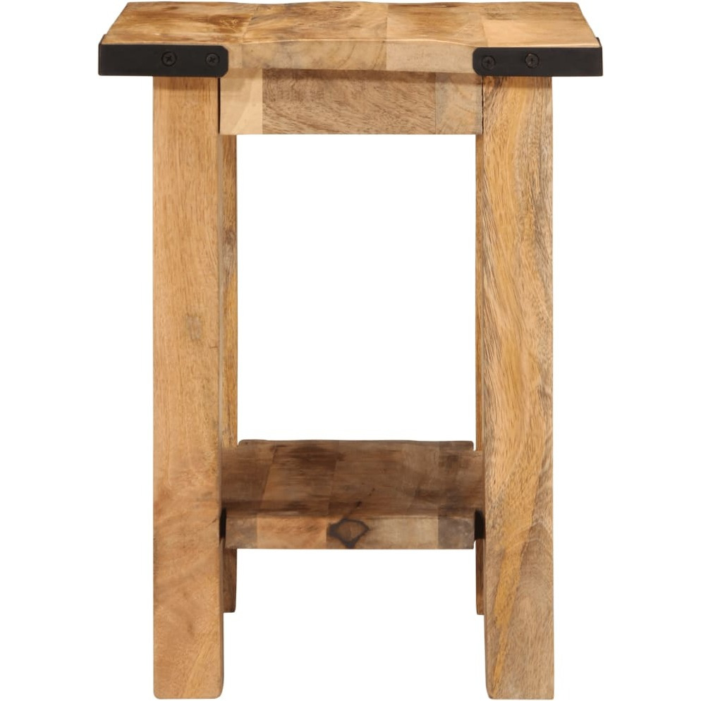 vidaXL Side Table 15.7x11.8x15.7 Solid Rough Wood Mango