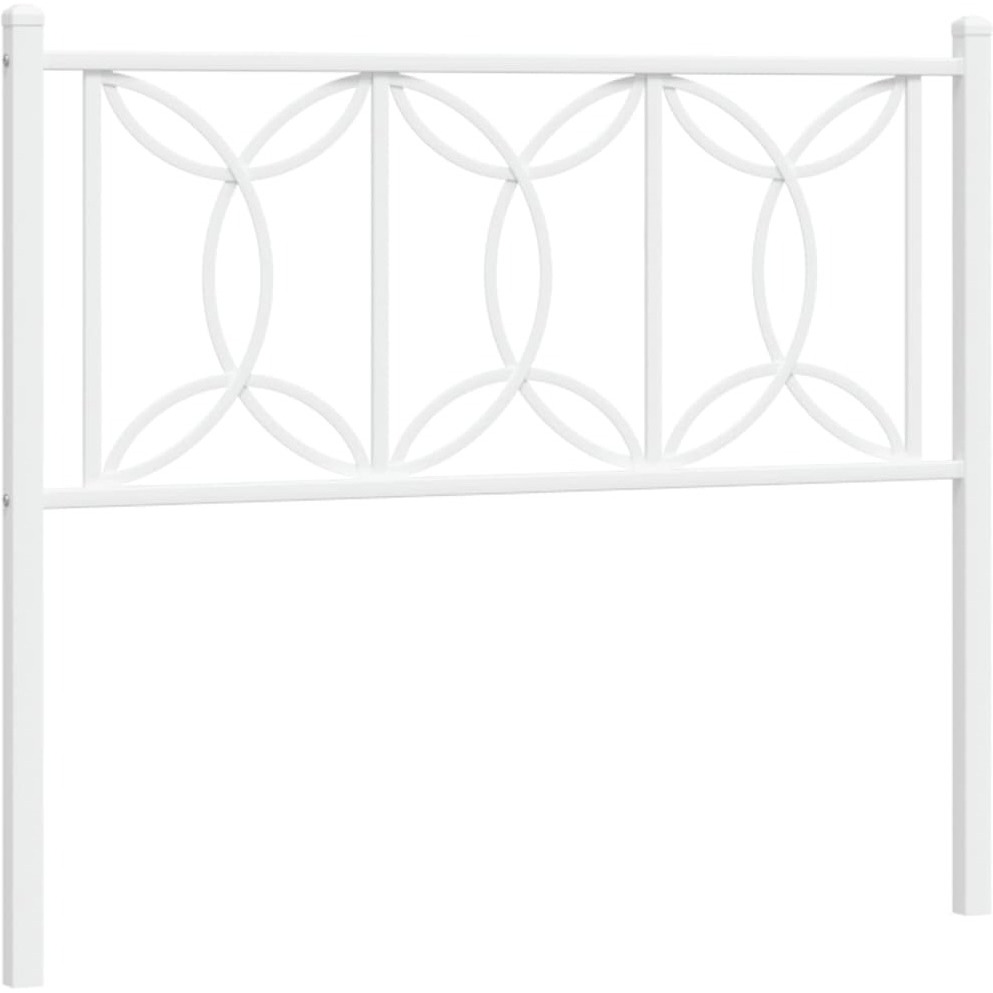vidaXL Metal Headboard White 39.4
