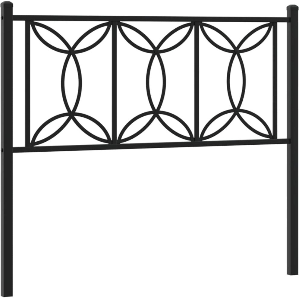 vidaXL Metal Headboard Black 39.4