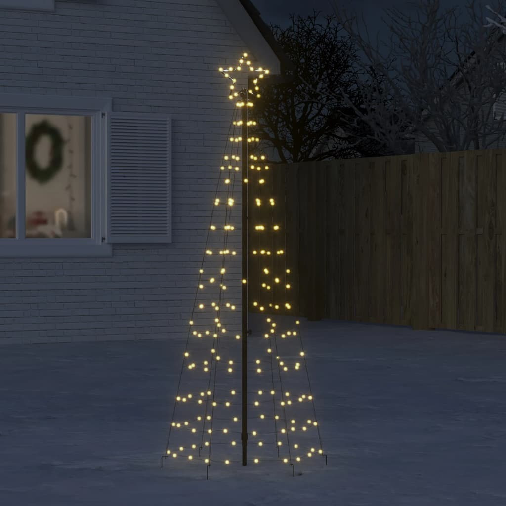 vidaXL Christmas Tree Light with Spikes 220 LEDs Warm White 70.9
